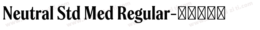 Neutral Std Med Regular字体转换